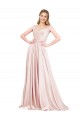 Pink High Neck Sleeveless Long Prom Dresses Canada Supplier