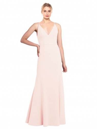 Pink High Neck Sleeveless V-Back Long Prom Dress Canada Supplier