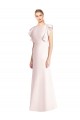 Pink Bateau Neck Cap Sleeves Open Back Long Prom Dress Canada Supplier