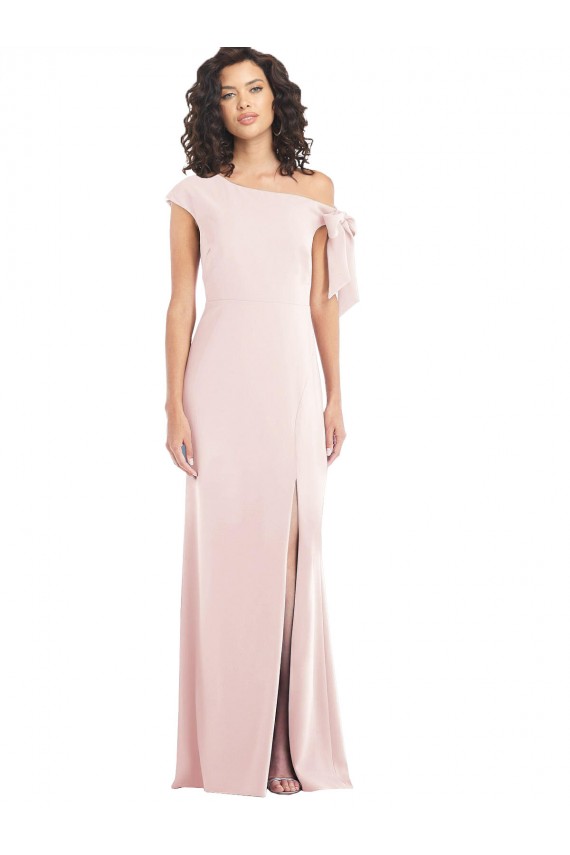 Pink Off the Shoulder Cap Sleeves Long Prom Dress Canada Supplier
