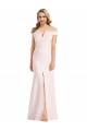 Pink V-Neck Sleeveless Long Sexy Prom Dress Canada Supplier