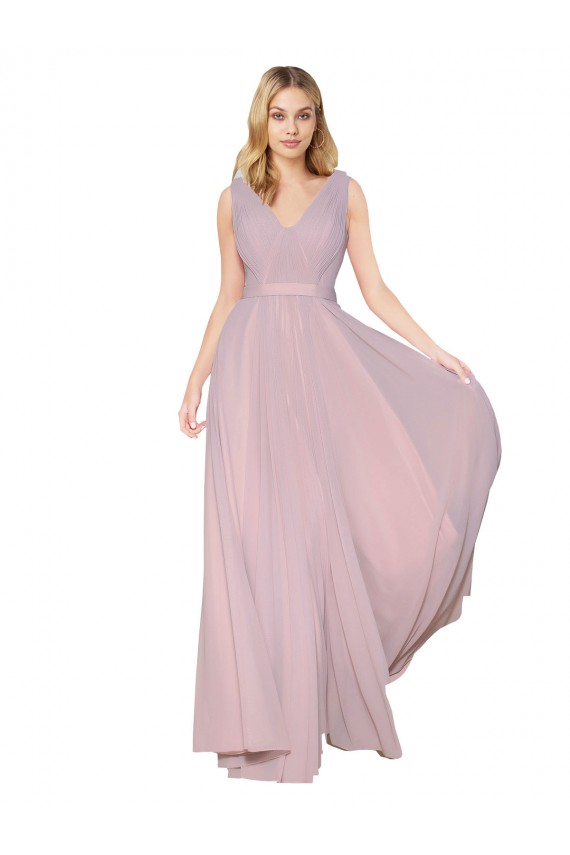 Primrose High Neck Sleeveless V-Back Long Prom Dress Canada Supplier