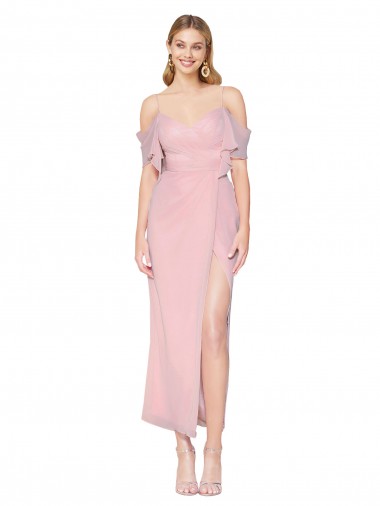Primrose High Neck Cold Shoulder Knee Length Prom Dress Canada Supplier