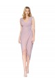Primrose High Neck Sleeveless V-Back Cocktail Length Prom Dress Canada Supplier