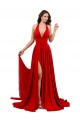 Red Halter Neck Sleeveless Criss Cross Open Back Long Sexy Prom Dress Canada Supplier
