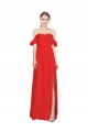 Red Sweetheart Sleeveless Stretch Crepe Long Prom Dress Canada Supplier