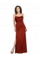 Red Square Neck Sleeveless Low Back Long Prom Dress Canada Supplier