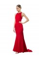 Red High Neck Sleeveless Open Back Long Prom Dress Canada Supplier
