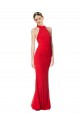 Red High Neck Sleeveless Long Prom Dresses Canada Supplier