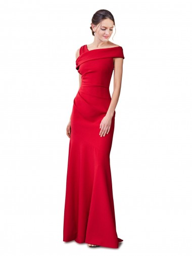 Red Sleeveless Long Bridal Party Dress Canada Supplier
