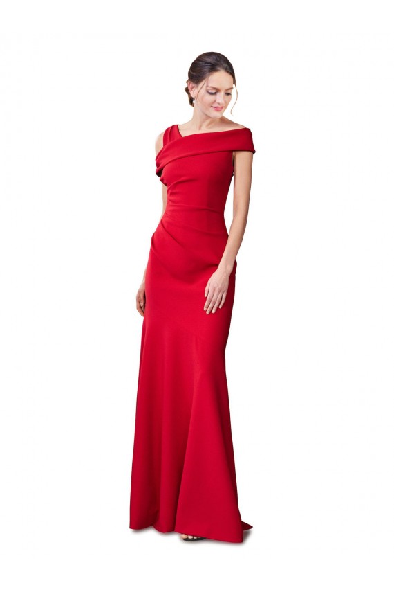 Red Sleeveless Long Bridal Party Dress Canada Supplier