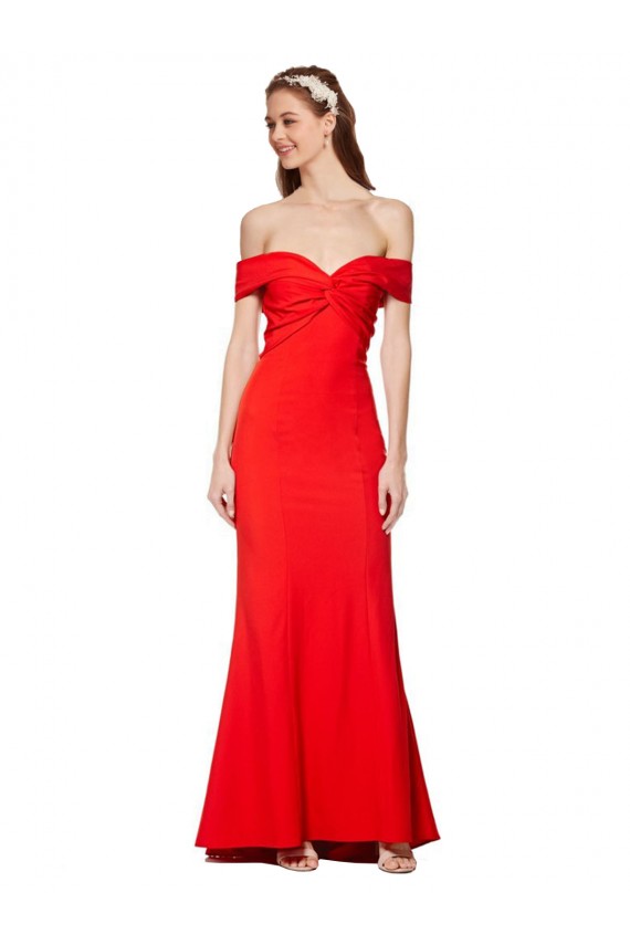 Red High Neck Sleeveless Long Wedding Guest Dress Canada Supplier