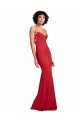 Red Spaghetti Straps Sleeveless Long Evening Prom Gowns Canada Supplier