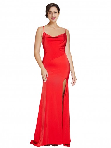 Red Strapless Sleeveless Low Back Long Prom Dress Canada Supplier