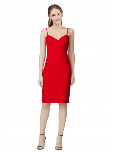 Red Sweetheart Sleeveless Cocktail Length Prom Dress Canada Supplier