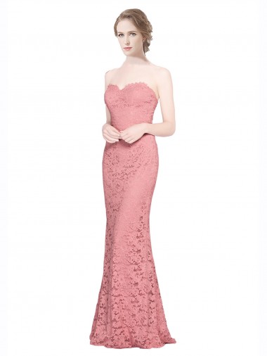 Salmon Strapless Sleeveless Long Evening Prom Gowns Canada Supplier