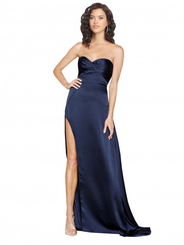 Sapphire High Neck Sleeveless Low Back Long Sexy Prom Dress Canada Supplier