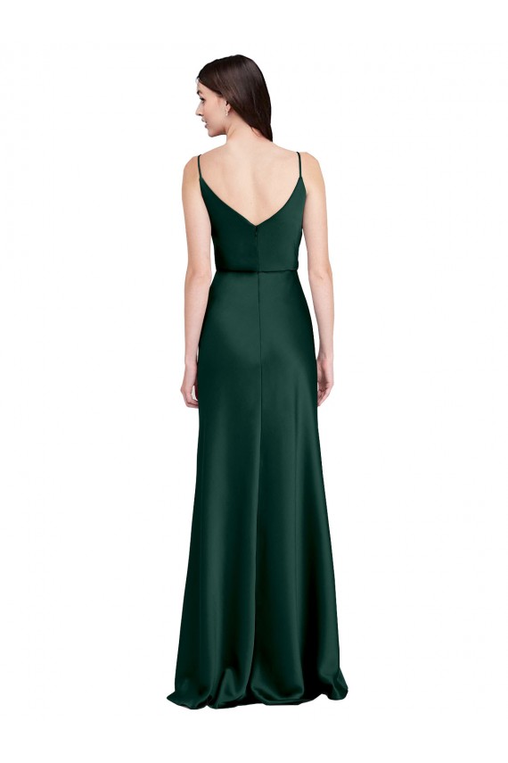Hunter Cowl Neck Sleeveless V-Back Long Evening Prom Gowns Canada Supplier