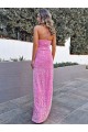 Halter Neck Sleeveless Long Prom Dress Canada Supplier
