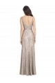 Silver High Neck Sleeveless V-Back Long Sexy Prom Dress Canada Supplier