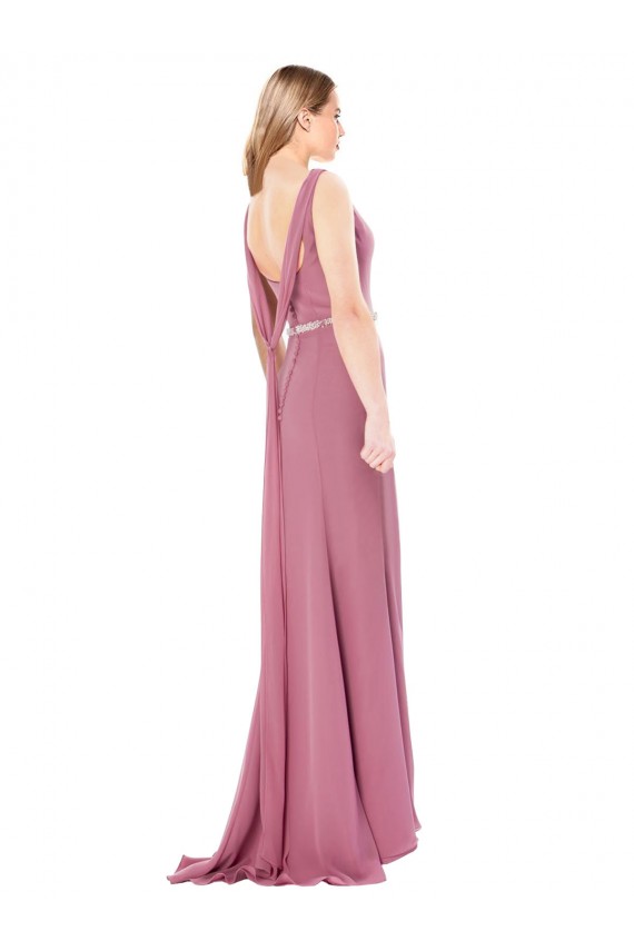 High Neck Sleeveless Low Back Long Prom Dress Canada Supplier