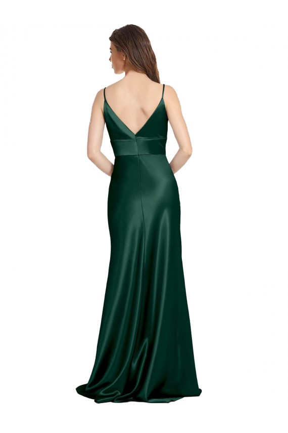 Hunter High Neck Sleeveless V-Back Long Prom Dress Canada Supplier