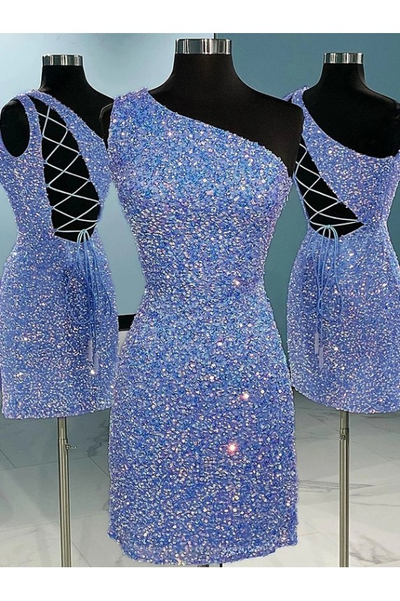 One Shoulder Sleeveless Short Prom Dress Canada Supplier