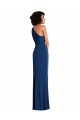 Royal Blue One Shoulder Sleeveless Long Prom Dress Canada Supplier