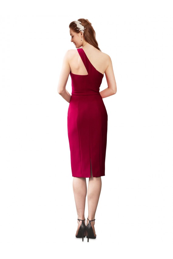 Black One Shoulder Sleeveless Cocktail Length Prom Dress Canada Supplier