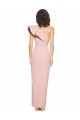 Mauve One Shoulder Sleeveless Stretch Crepe Long Prom Dress Canada Supplier