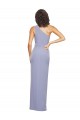 Smoke Blue One Shoulder Sleeveless Long Prom Dress Canada Supplier