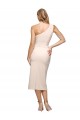 Nude One Shoulder Sleeveless Midi Length Prom Dress Canada Supplier
