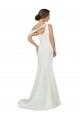 Ivory One Shoulder Sleeveless Stretch Crepe Sweep Train Prom Dress Canada Supplier