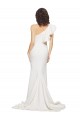 Ivory One Shoulder Sleeveless Sweep Train Prom Dress Canada Supplier