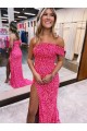Fuchsia One Shoulder Sleeveless Sweep Train Sexy Prom Dress Canada Supplier