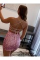 Hot Pink Spaghetti Straps Sleeveless Short Homecoming Dress / Prom Dress Canada Supplier