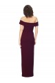 Burgundy Gold Square Neck Sleeveless Low Back Long Prom Dress Canada Supplier