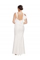 Ivory Square Neck Sleeveless Low Back Long Prom Dress Canada Supplier