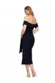 Black Square Neck Sleeveless Low Back Midi Length Prom Dress Canada Supplier