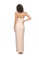 Nude Strapless Sleeveless Low Back Long Prom Dress Canada Supplier