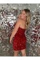 Burgundy Sweetheart Sleeveless Short Homecoming Dress Canada Supplier