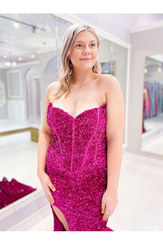 Sweetheart Sleeveless Sweep Train Prom Dress Canada Supplier