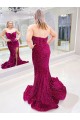 Sweetheart Sleeveless Sweep Train Prom Dress Canada Supplier