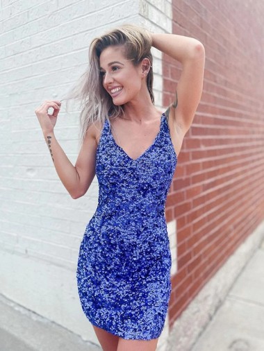 V-Neck Sleeveless Short Prom Dress Canada Supplier