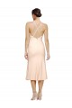 Nude V-Neck Sleeveless Low Back Midi Length Prom Dress Canada Supplier