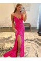 V-Neck Sleeveless Sweep Train Long Prom Dress Canada Supplier