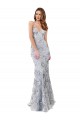 Silver High Neck Sleeveless Backless Long Prom Dress Canada Supplier