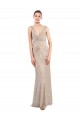 Silver V-Neck Sleeveless Low Back Long Prom Dress Canada Supplier