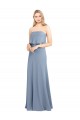 Smoke Blue High Neck Sleeveless Long Evening Prom Gowns Canada Supplier