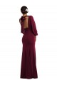 Burgundy Gold Bateau Neck Long Sleeves Open Back Long Prom Dress Canada Supplier
